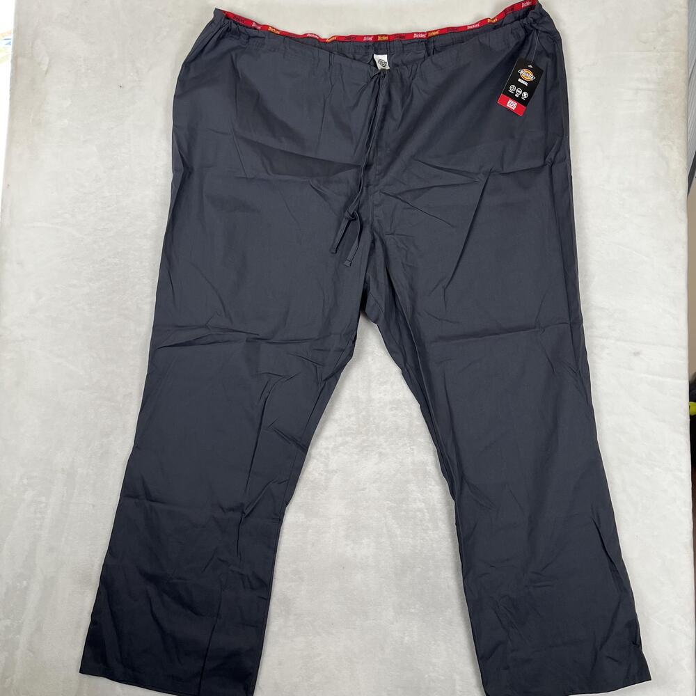Dickies EDS Signature Scrub Pants Size 4XL Gray Medical Elastic Waist Drawstring